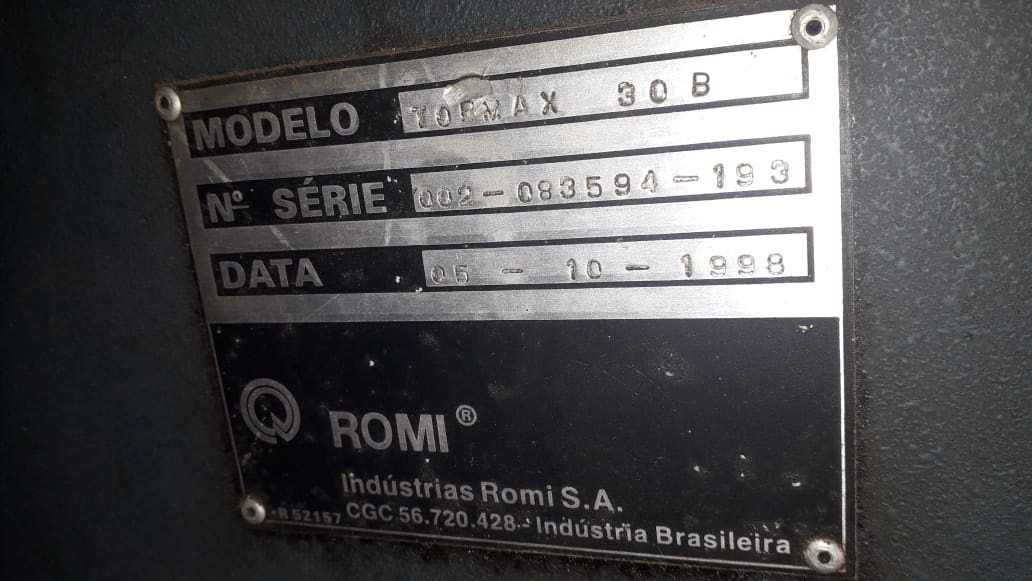 TORNO MECÂNICO ROMI TORMAX 30B - 650MM X 2200MM - REVISADO