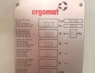 Foto: CENTRO DE TORNEAMENTO CNC ERGOMAT MODELO TND 160 - ANO 2001