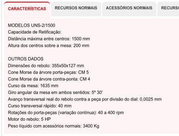 Foto: RETIFICA CILINDRICA UNIVERSAL MELLO UNS2/1500