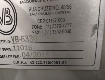 Foto: RETIFICA PLANA VITOR BUONO VB6330  –    765 X 340 X 580 - ANO 2013