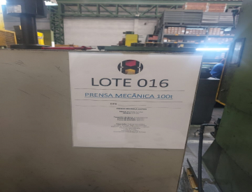 Foto: LOTE RF 0016 - PRENSA MECÂNICA - JUNDIAÍ - LA100 - 100 TON - COM NR12