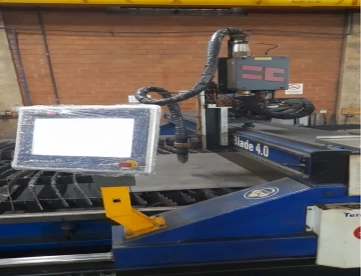 Foto: Corte Plasma CNC MESSER Modelo: TerraBlade 4.0 Ano: 2018