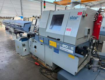 Foto: TORNO CNC AUTOMÁTICO DE CABEÇOTE MOVEL - STAR SR20R - COM ALIMENTADOR DE BARRAS - ANO 2008