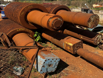 Foto: ROLOS PARA MOENDAS (EIXOS) 66' POLEGADAS - DIAMETRO DA MANGA 17,5 POL.