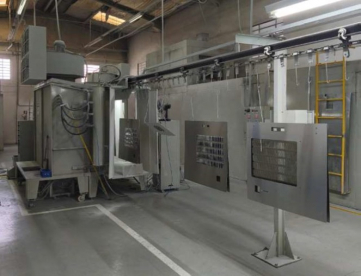 Foto: LINHA DE PINTURA EPOXI PO TECNOAVANCE – ANO 2008 – TRIFÁSICO – 380V – CABINE DE PINTURA + ESTUFA DE 20 METROS