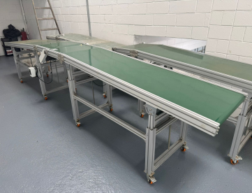 VENDO LOTE DE 5 ESTEIRA TRANSPORTADORA COM RODIZIO - 2700 MTS X 900 - NOVAS SEM USO - ANO 2019