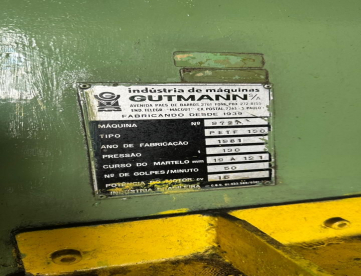 Foto: PRENSA FREIO FRICÇÃO - GUTMANN - 130 TONS - MESA 1000 X 730MM