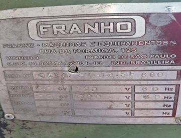 Foto: SERRA DE FITA HORIZONTAL - FRANHO - SF660 - CAPACIDADE 660 x 660 MM