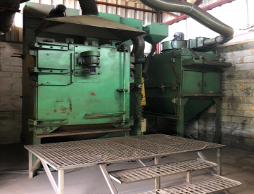 MÁQUINA JATEADORA DE GRANALHA - TIPO GANCHEIRA 500KG REFORMADA 2021