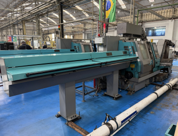 Foto: TORNO AUTOMÁTICO CNC - INDEX - ABC - DUPLA TORRE - ANO 2020 - COMANDO FANUC 31i-MB - COM ALIMENTADOR DE BARRAS