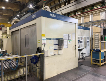 CENTRO DE USINAGEM HORIZONTAL - DUPLO PALLET - GROB - BZ1250 - ANO 2001 - COM NR12 - PALLET 1600 x 1600 MM - CURSOS 2.500 x 1.700 x 1.200 MM