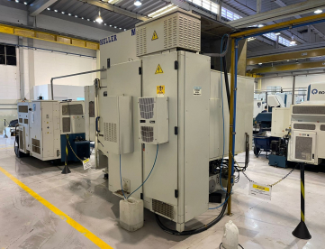 Foto: CENTRO DE USINAGEM HORIZONTAL DUPLO PALLET - HELLER - MCA-H150 - PALLET 400 X 500 - COMANDO SIEMENS - ANO 1999