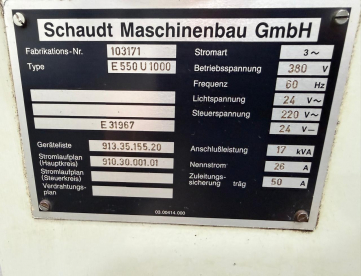 Foto: RETÍFICA CILÍNDRICA EXTERNA – SCHAUDT – E550 U1000