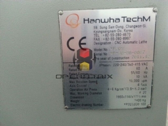 Foto: TORNO DE CABEÇOTE MÓVEL TIPO SUÍÇO - HANWHA XP20 S - ANO 2012