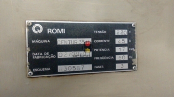 Foto: TORNO CNC - MARCA ROMI - CENTUR 35III - ANO 1991